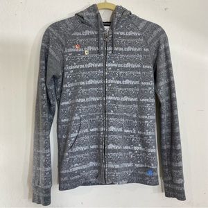 Volcom Featured Artist Monstripe Zip hoodie XS Graphic Design Allover Print